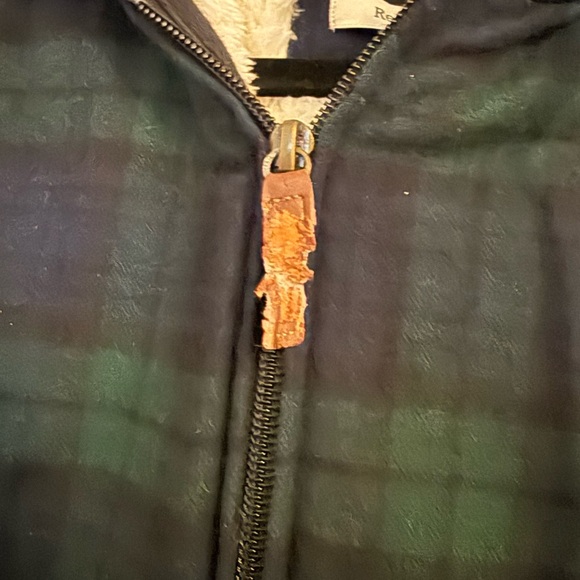 L.L. Bean Women's Scotch Plaid Flannel Shirt, Sherpa-Lined Zip Hoodie - Picture 4 of 4